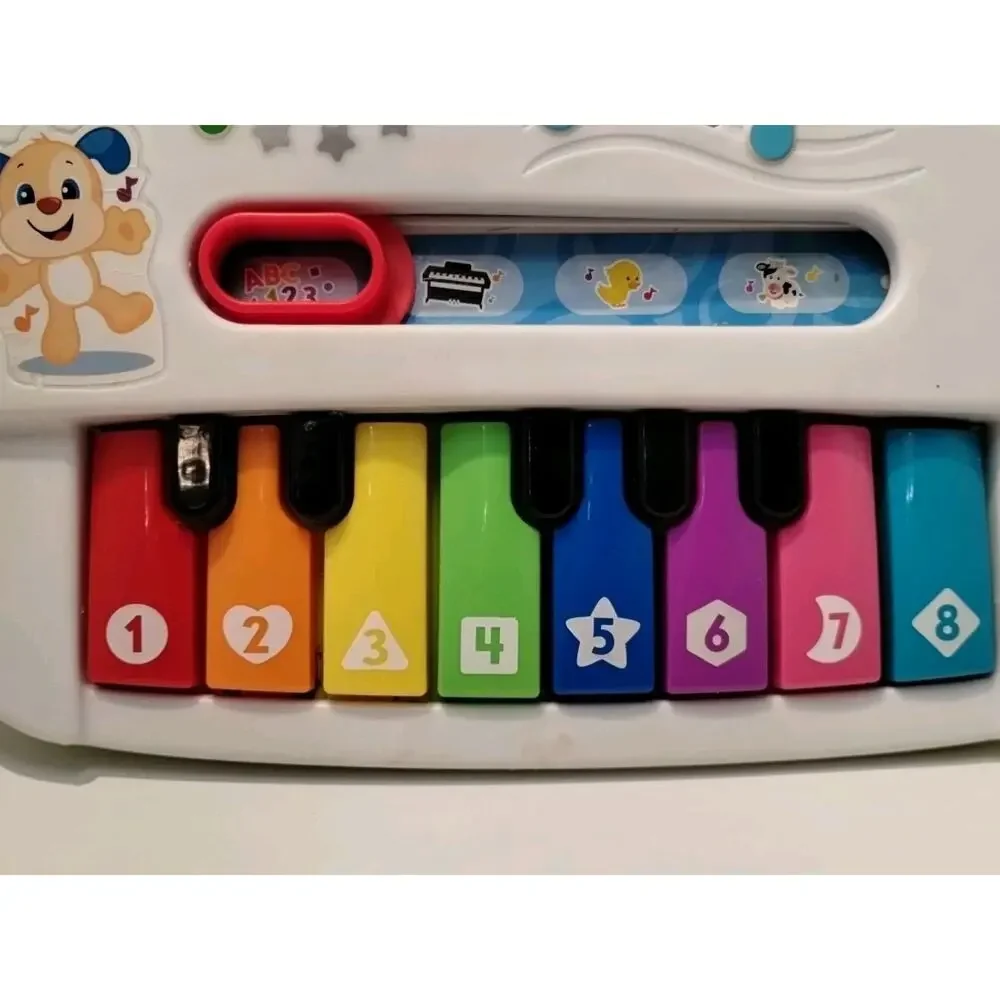 Fisher Price Laugh And Learn Silly Sounds Light Up Piano Musical Keyboard -Works